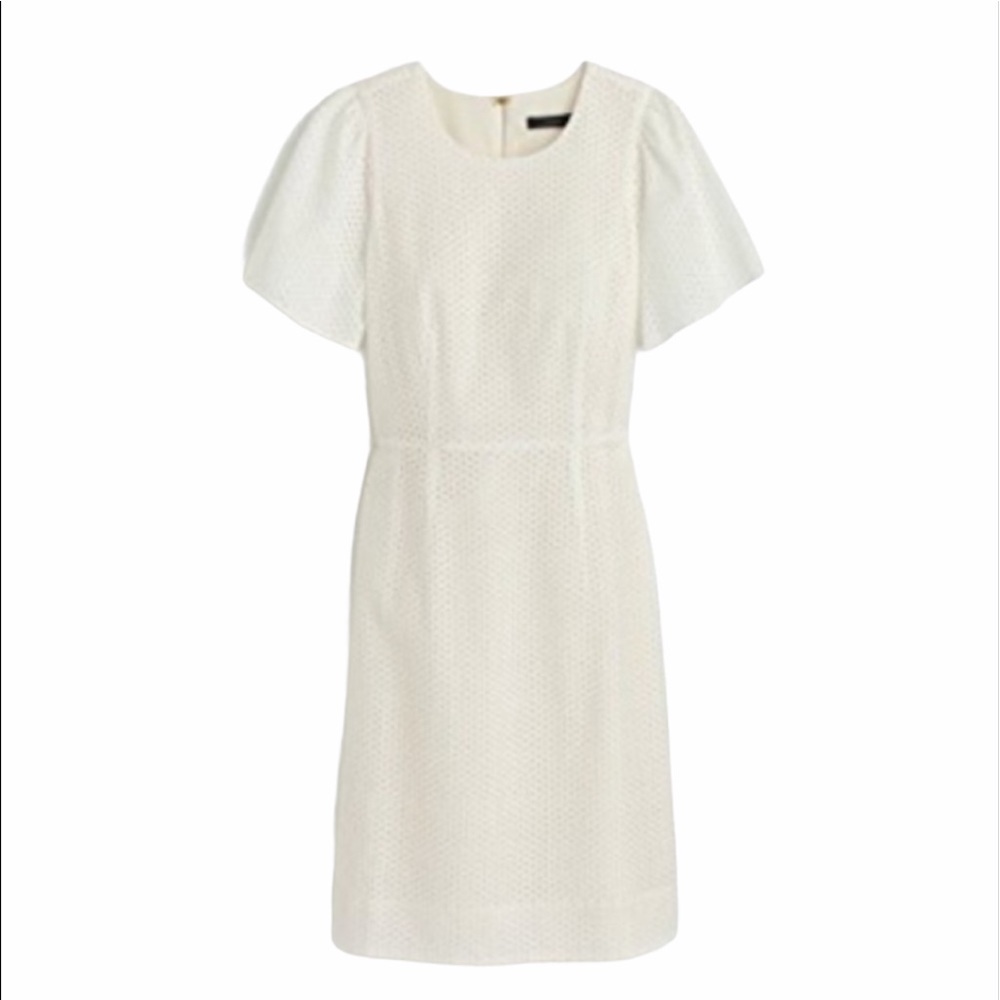 J. Crew Flutter Sleeve Eyelet Dress